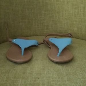 Blue sandals
